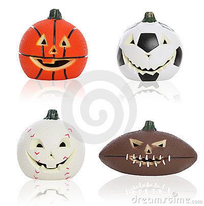 Sports Halloween on Halloween Sports Pumpkins  Dreamstime Com
